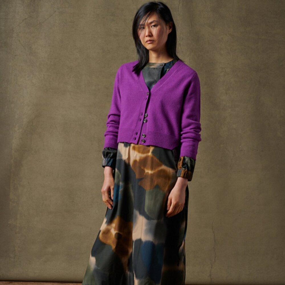 Soeur Cropped Cardigan Sunny 100% Wool sz S